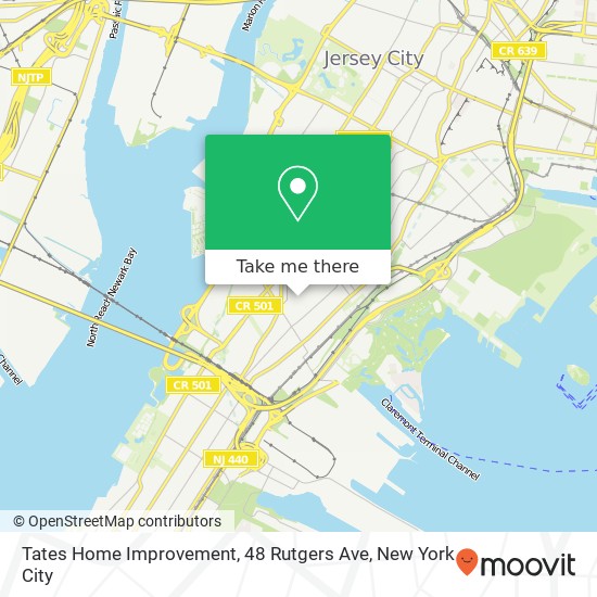 Mapa de Tates Home Improvement, 48 Rutgers Ave