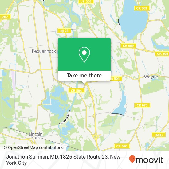 Jonathon Stillman, MD, 1825 State Route 23 map