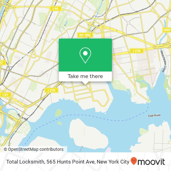 Total Locksmith, 565 Hunts Point Ave map