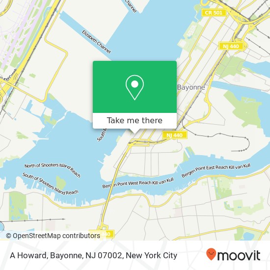 A Howard, Bayonne, NJ 07002 map