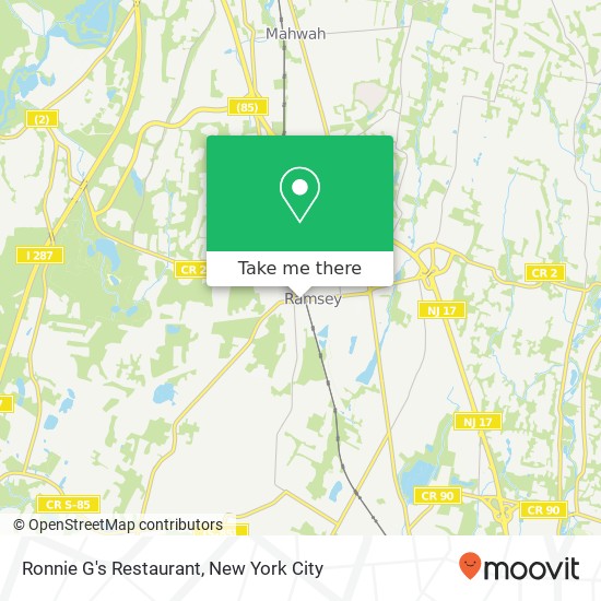 Ronnie G's Restaurant map