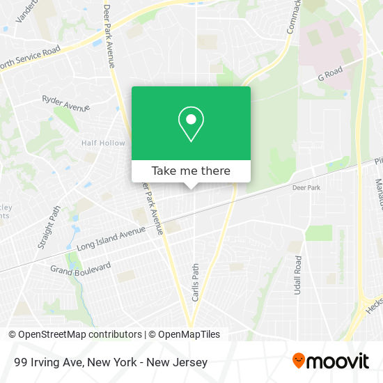 Mapa de 99 Irving Ave
