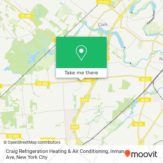 Craig Refrigeration Heating & Air Conditioning, Inman Ave map