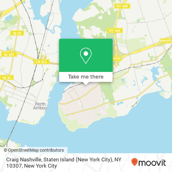 Mapa de Craig Nashville, Staten Island (New York City), NY 10307