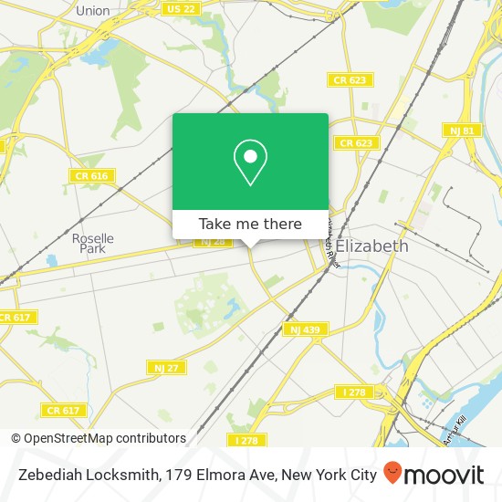 Zebediah Locksmith, 179 Elmora Ave map