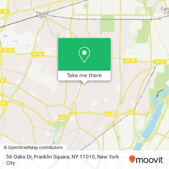 56 Oaks Dr, Franklin Square, NY 11010 map