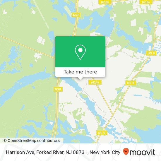 Mapa de Harrison Ave, Forked River, NJ 08731