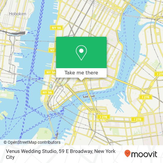 Venus Wedding Studio, 59 E Broadway map