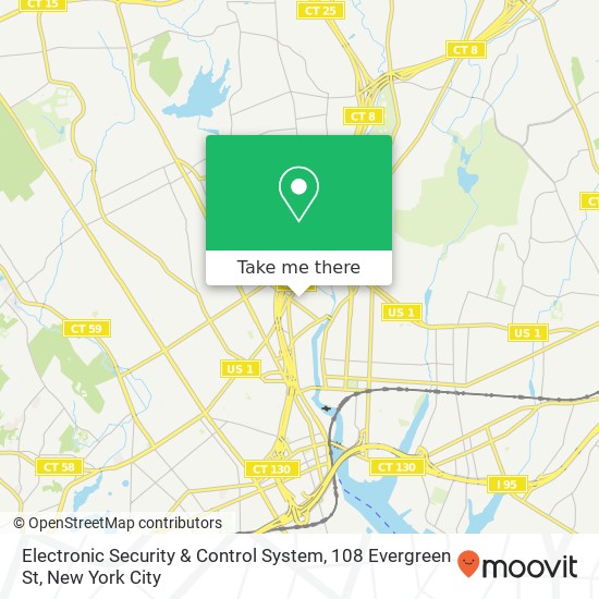 Mapa de Electronic Security & Control System, 108 Evergreen St