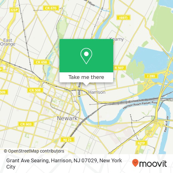 Grant Ave Searing, Harrison, NJ 07029 map