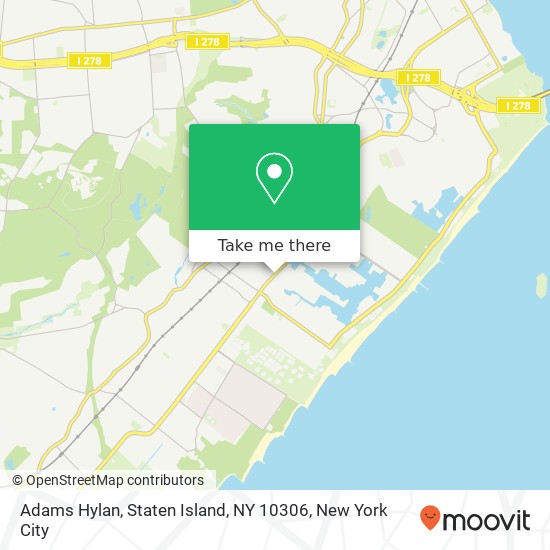 Mapa de Adams Hylan, Staten Island, NY 10306