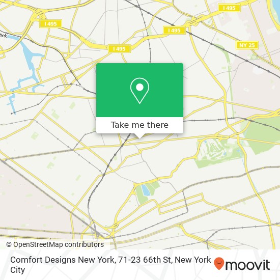 Mapa de Comfort Designs New York, 71-23 66th St
