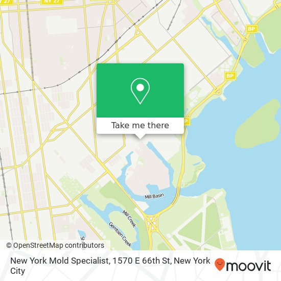 Mapa de New York Mold Specialist, 1570 E 66th St