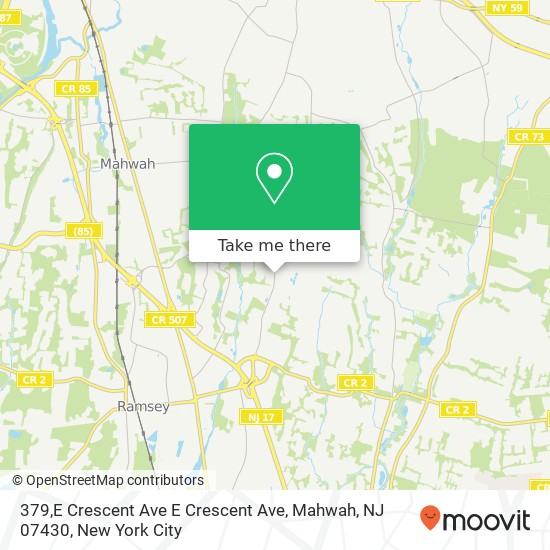 379,E Crescent Ave E Crescent Ave, Mahwah, NJ 07430 map