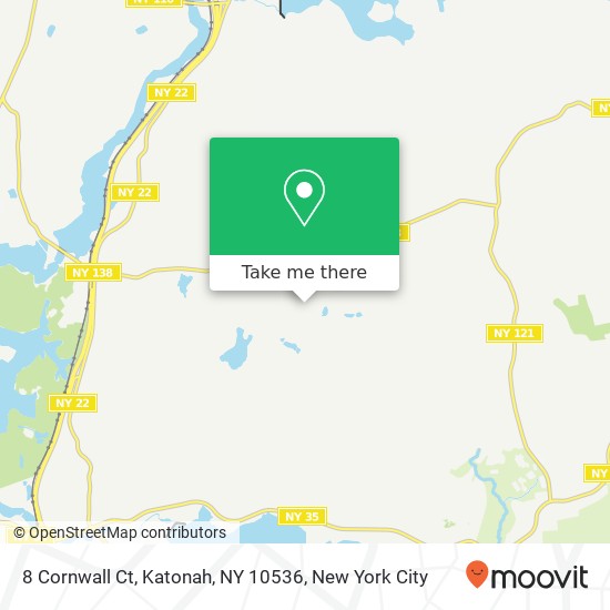 Mapa de 8 Cornwall Ct, Katonah, NY 10536