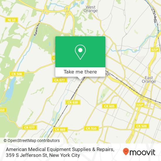 Mapa de American Medical Equipment Supplies & Repairs, 359 S Jefferson St