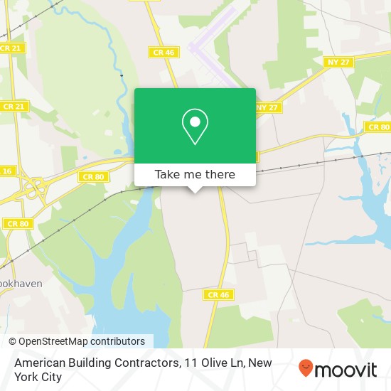 Mapa de American Building Contractors, 11 Olive Ln