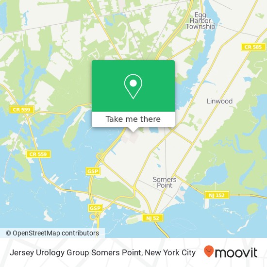 Jersey Urology Group Somers Point, 40 Chapman Blvd map