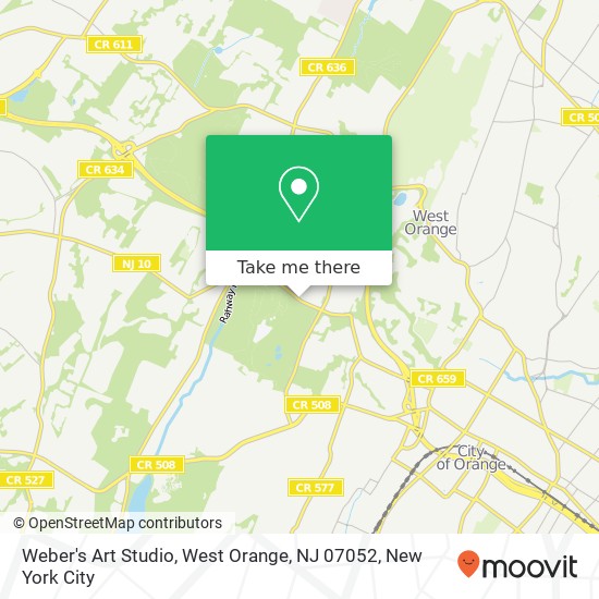 Mapa de Weber's Art Studio, West Orange, NJ 07052