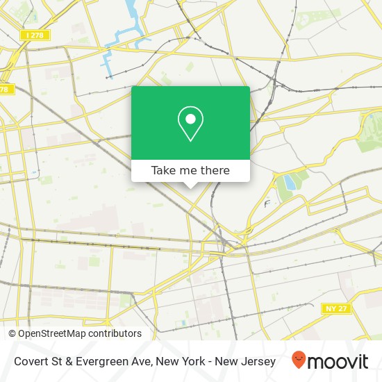 Mapa de Covert St & Evergreen Ave