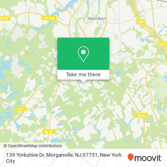 Mapa de 139 Yorkshire Dr, Morganville, NJ 07751