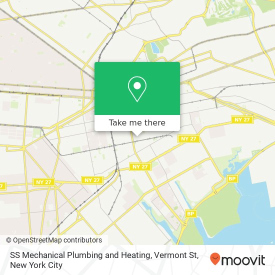 SS Mechanical Plumbing and Heating, Vermont St map