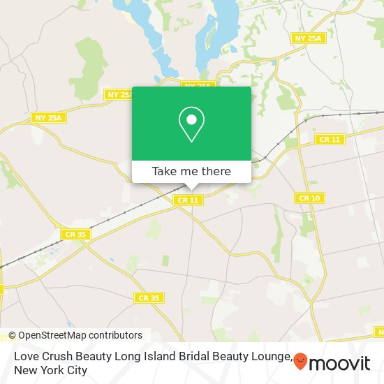 Love Crush Beauty Long Island Bridal Beauty Lounge map