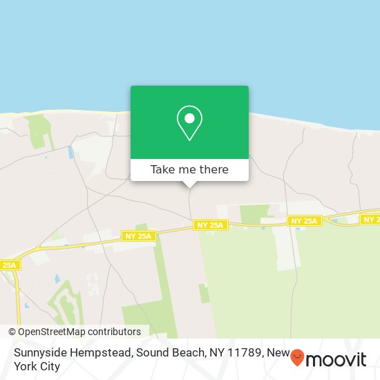 Mapa de Sunnyside Hempstead, Sound Beach, NY 11789