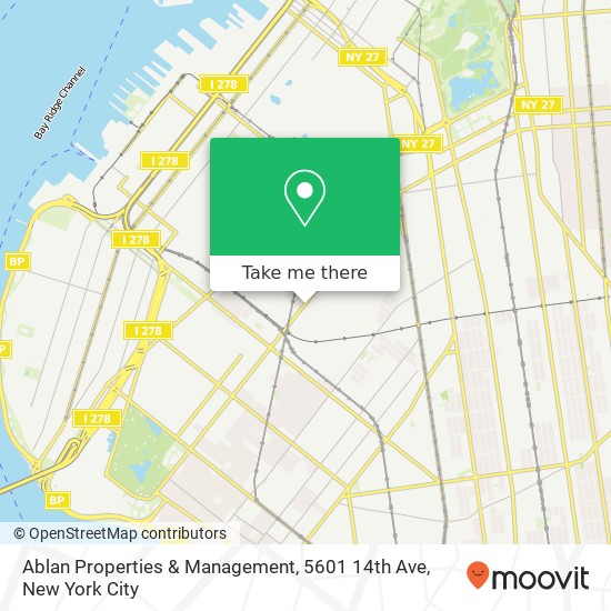 Mapa de Ablan Properties & Management, 5601 14th Ave