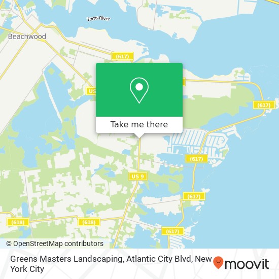 Greens Masters Landscaping, Atlantic City Blvd map