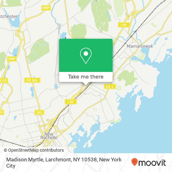 Mapa de Madison Myrtle, Larchmont, NY 10538