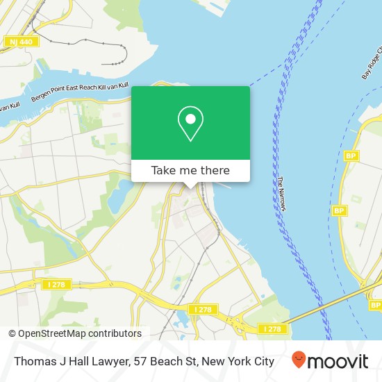 Mapa de Thomas J Hall Lawyer, 57 Beach St