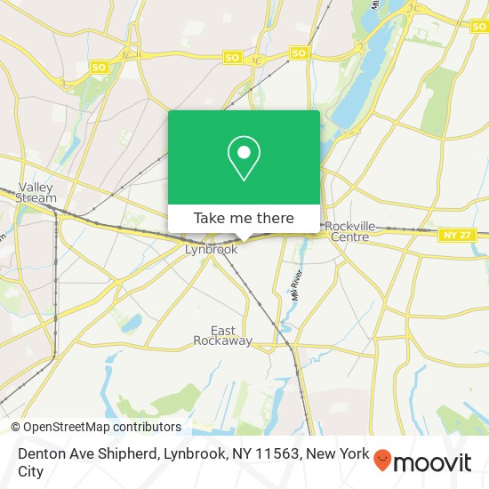 Mapa de Denton Ave Shipherd, Lynbrook, NY 11563