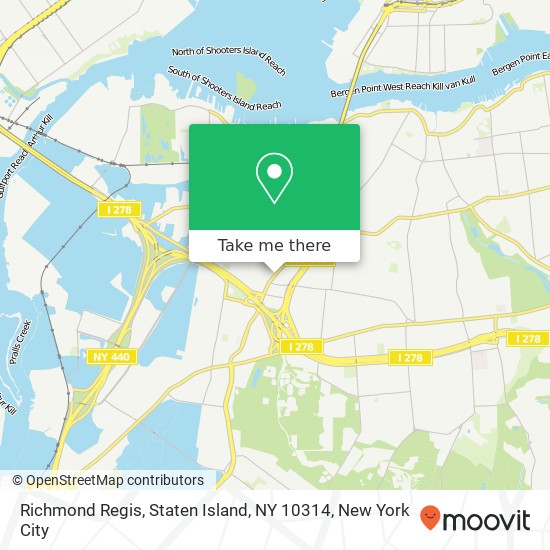 Mapa de Richmond Regis, Staten Island, NY 10314