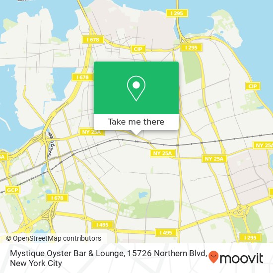 Mapa de Mystique Oyster Bar & Lounge, 15726 Northern Blvd