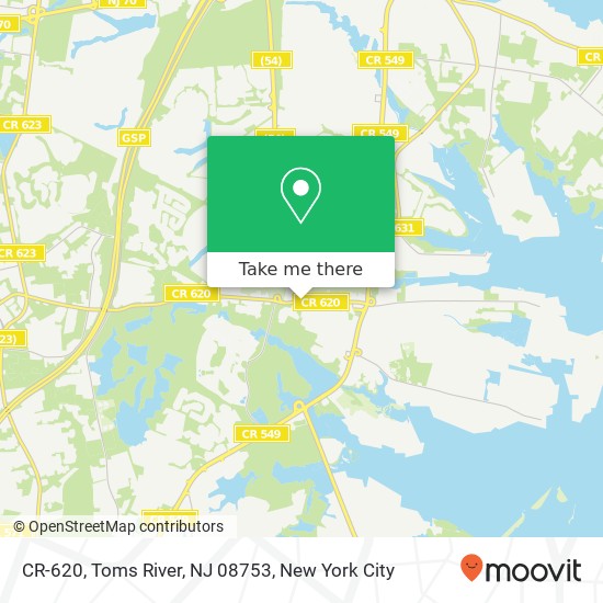 Mapa de CR-620, Toms River, NJ 08753