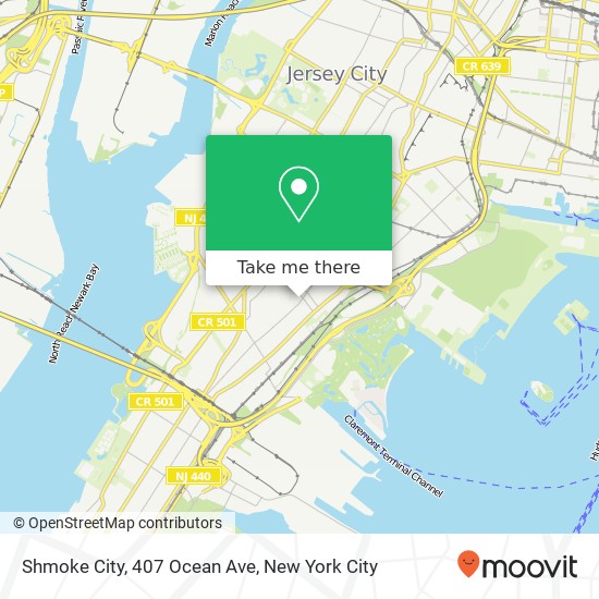 Mapa de Shmoke City, 407 Ocean Ave