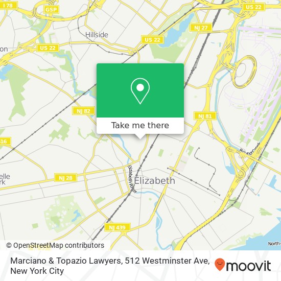 Marciano & Topazio Lawyers, 512 Westminster Ave map