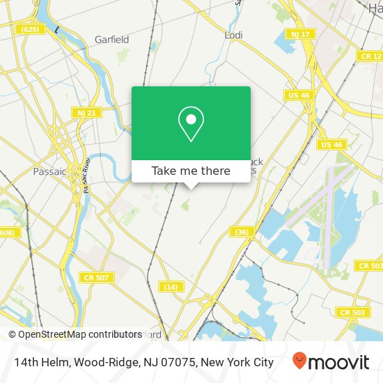 14th Helm, Wood-Ridge, NJ 07075 map