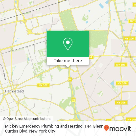 Mickey Emergency Plumbing and Heating, 144 Glenn Curtiss Blvd map