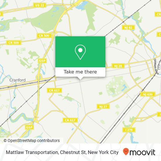 Mattlaw Transportation, Chestnut St map