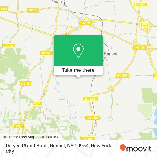Duryea Pl and Bradl, Nanuet, NY 10954 map