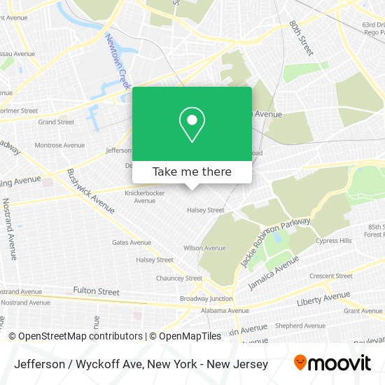 Mapa de Jefferson / Wyckoff Ave