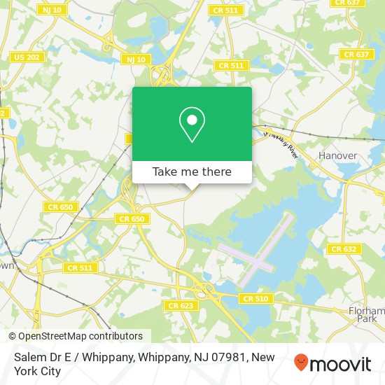 Mapa de Salem Dr E / Whippany, Whippany, NJ 07981