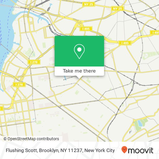 Flushing Scott, Brooklyn, NY 11237 map