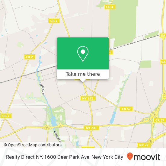 Mapa de Realty Direct NY, 1600 Deer Park Ave