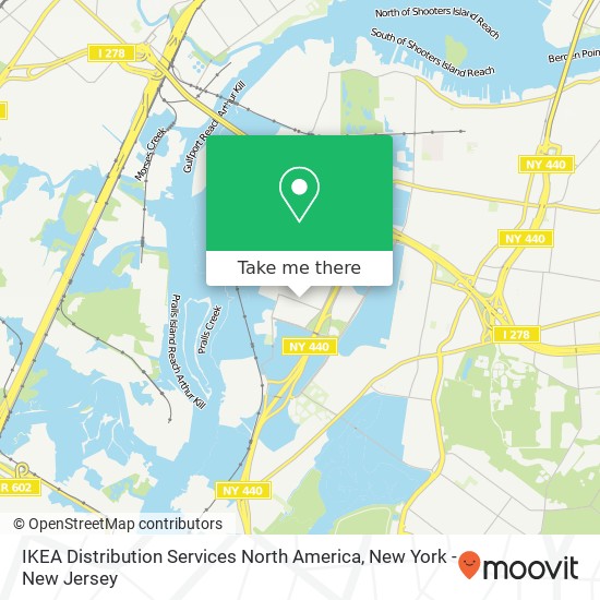 Mapa de IKEA Distribution Services North America