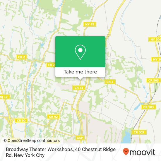 Broadway Theater Workshops, 40 Chestnut Ridge Rd map