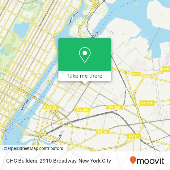 Mapa de GHC Builders, 2910 Broadway