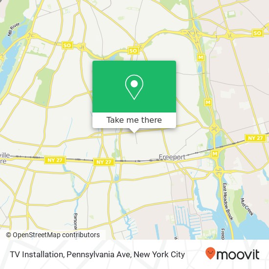 TV Installation, Pennsylvania Ave map